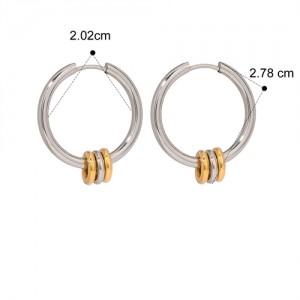 Simple Hoop Design Fashion Jewelry Women Stainless Steel Wholesale Earrings