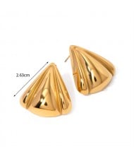 Trangle Shell Design Fashion Jewelry Women Stainless Steel Wholesale Earrings