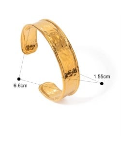 High Quality Titanium Steel Wholesale Jewelry Retro Open-end Women Stainless Steel Bangle