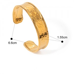 High Quality Titanium Steel Wholesale Jewelry Retro Open-end Women Stainless Steel Bangle