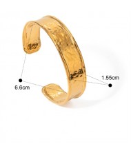 High Quality Titanium Steel Wholesale Jewelry Retro Open-end Women Stainless Steel Bangle