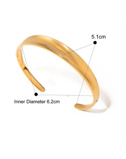 High Quality Titanium Steel Wholesale Jewelry Simple Open-end Design Women Stainless Steel Bangle