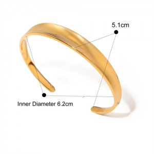 High Quality Titanium Steel Wholesale Jewelry Simple Open-end Design Women Stainless Steel Bangle