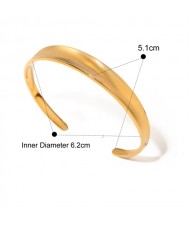 High Quality Titanium Steel Wholesale Jewelry Simple Open-end Design Women Stainless Steel Bangle