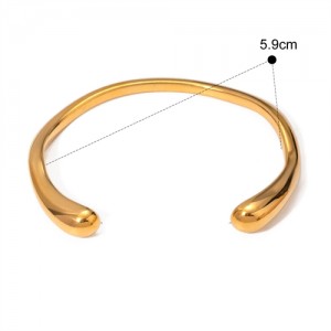 High Quality Titanium Steel Wholesale Jewelry Retro Drop Design Women Stainless Steel Bangle