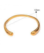 High Quality Titanium Steel Wholesale Jewelry Retro Drop Design Women Stainless Steel Bangle