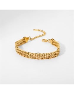 Braided Chain Design High Quality Wholesale Jewelry Fashion Women Stainless Steel Bracelet