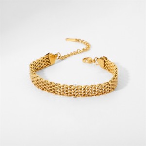 Braided Chain Design High Quality Wholesale Jewelry Fashion Women Stainless Steel Bracelet
