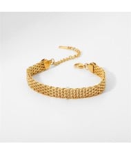 Braided Chain Design High Quality Wholesale Jewelry Fashion Women Stainless Steel Bracelet