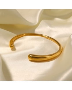 Drop Shape Open-end Design Wholesale Jewelry Fashion Women Stainless Steel Bangle