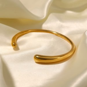 Drop Shape Open-end Design Wholesale Jewelry Fashion Women Stainless Steel Bangle