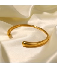 Drop Shape Open-end Design Wholesale Jewelry Fashion Women Stainless Steel Bangle