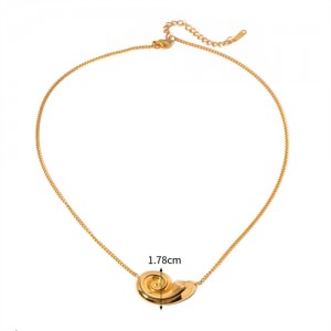 Beach Style Whelk Pendant Fashion Women Stainless Steel Wholesale Necklace