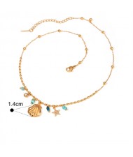 Star and Shell Pendant Fashion Women Stainless Steel Wholesale Necklace