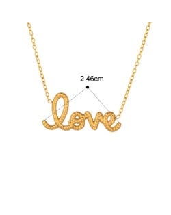 Twist Love Pendant Simpe Design Fashion Women Stainless Steel Wholesale Necklace