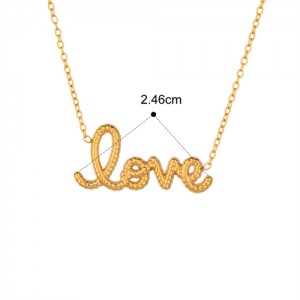 Twist Love Pendant Simpe Design Fashion Women Stainless Steel Wholesale Necklace