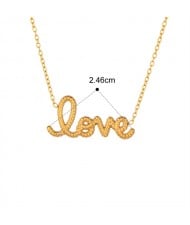 Twist Love Pendant Simpe Design Fashion Women Stainless Steel Wholesale Necklace