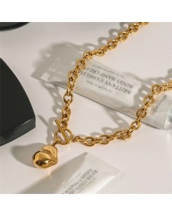 Golden Irregular Shape Pendant Fashion Women Stainless Steel Wholesale Necklace