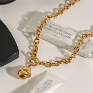 Golden Irregular Shape Pendant Fashion Women Stainless Steel Wholesale Necklace