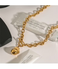Golden Irregular Shape Pendant Fashion Women Stainless Steel Wholesale Necklace