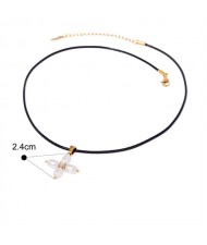 Pearl Flower Cross Pendant Fashion Women Stainless Steel Wholesale Necklace