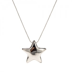 Five-point Star Pendant Snake Chain Fashion Women Stainless Steel Wholesale Necklace - Silver