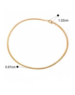 Simple Design No Pendant Snake Chain Fashion Women Stainless Steel Wholesale Necklace
