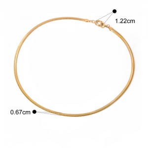 Simple Design No Pendant Snake Chain Fashion Women Stainless Steel Wholesale Necklace
