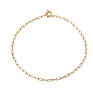 Minimalist Style No Pendant Thick Chain Fashion Women Stainless Steel Wholesale Necklace