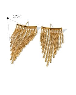 Mini Bead Chain Tassel Fashion Jewelry Women Stainless Steel Wholesale Earrings