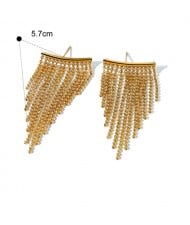 Mini Bead Chain Tassel Fashion Jewelry Women Stainless Steel Wholesale Earrings