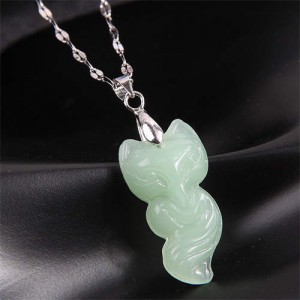 Jade Fashion Fox Design Wholesale Women Necklace - Green