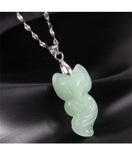 Jade Fashion Fox Design Wholesale Women Necklace - Green