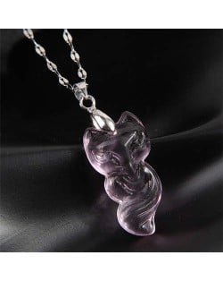 Jade Fashion Fox Design Wholesale Women Necklace - Purple