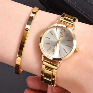 Fashion Bangle and Quartz Watch Set for Women Wholesale Women Watch