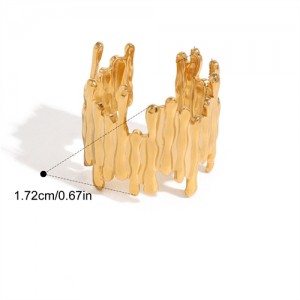 Uneven Unique Design Fashion Wholesale Jewelry Women Stainless Steel Ring