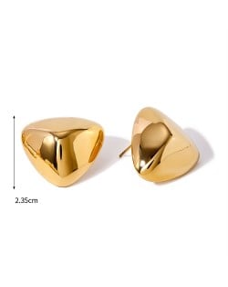 Fashion Three-dimensional Triangle Design Jewelry Women Stainless Steel Wholesale Earrings