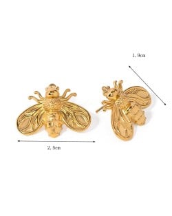 Insect Series Bee Design 18K Gold Plated Jewelry Women Stainless Steel Wholesale Earrings