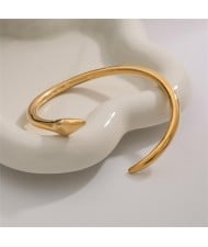 Snake Head Open-end Design Women Fashion Stainless Steel Wholesale Bangle