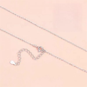 Silver Jewelry Simple O Chain Design No Pendant Wholesale Women 925 Sterling Silver Necklace