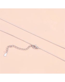 Silver Jewelry Simple Snake Chain No Pendant Wholesale Women 925 Sterling Silver Necklace