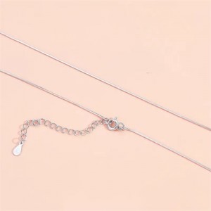 Silver Jewelry Simple Snake Chain No Pendant Wholesale Women 925 Sterling Silver Necklace