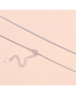 Silver Jewelry Simple Chopin Chain No Pendant Wholesale Women 925 Sterling Silver Necklace