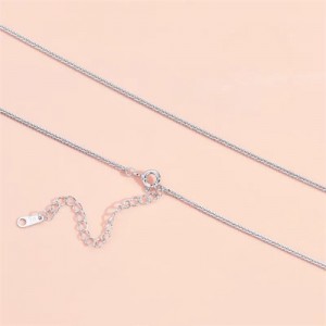 Silver Jewelry Simple Chopin Chain No Pendant Wholesale Women 925 Sterling Silver Necklace