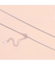 Silver Jewelry Simple Chopin Chain No Pendant Wholesale Women 925 Sterling Silver Necklace