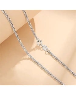 Silver Jewelry Simple Chain No Pendant Wholesale Women 925 Sterling Silver Necklace