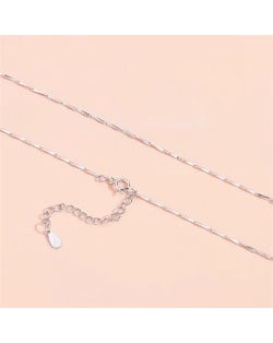 Silver Jewelry Bamboo Joint Chain Design No Pendant Wholesale Women 925 Sterling Silver Necklace