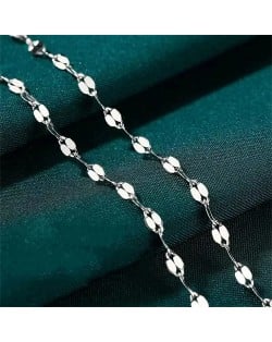 Silver Jewelry Lip Design Chain No Pendant Wholesale Women 925 Sterling Silver Necklace