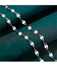 Silver Jewelry Lip Design Chain No Pendant Wholesale Women 925 Sterling Silver Necklace