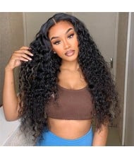13x4 Transparent Water Wave Lace Frontal Wig Human Hair
